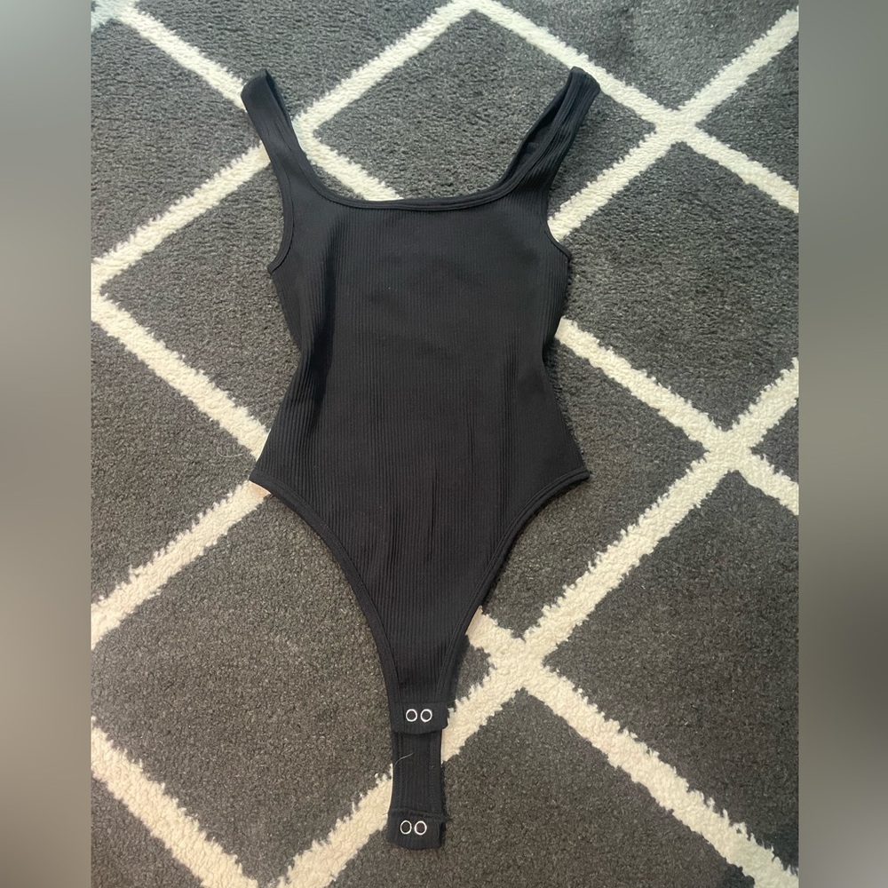 ‘Gypsy + Jade’ Tank Square Neck Ribbed Bodysuit